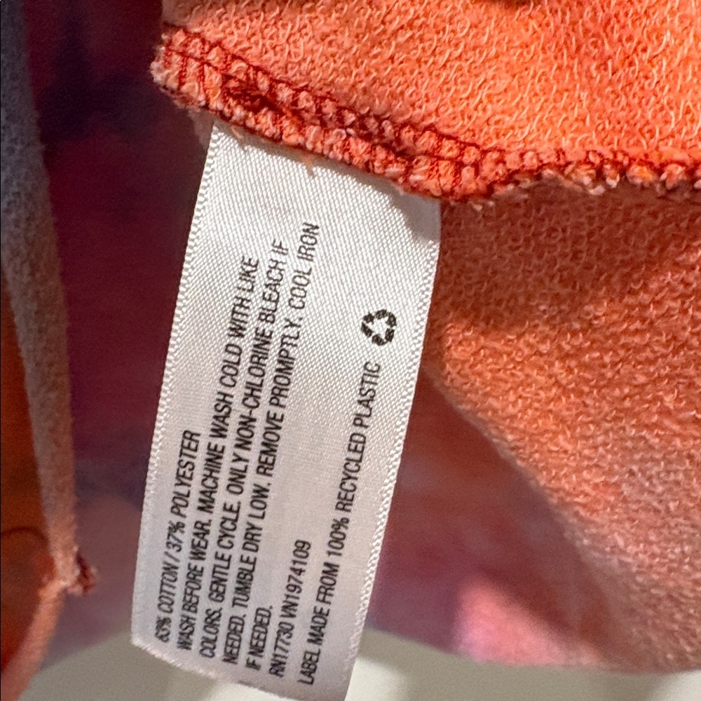 Wild Fable Tie-Dye Cropped Hoodie - Pink, Orange, Blue - Picture 4 of 4